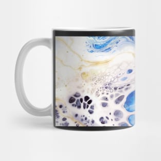 Marble Abstract Blue and White Art Mug